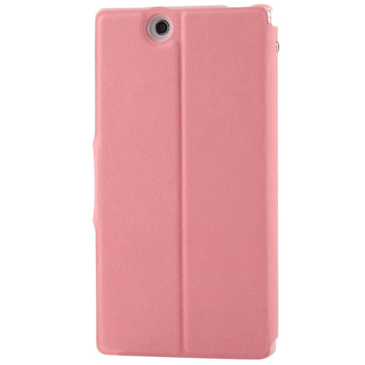 Pebble Texture Leather Case with Call Display ID & Holder for Sony Xperia Z Ultra / XL39H