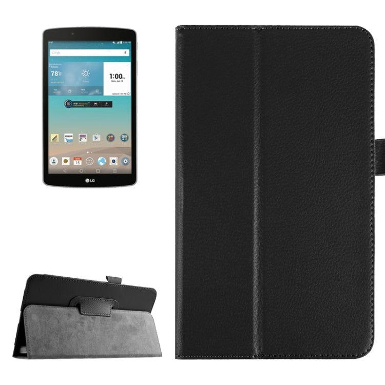 Litchi Texture Horizontal Flip Leather Case with Holder for LG G Pad F 8.0
