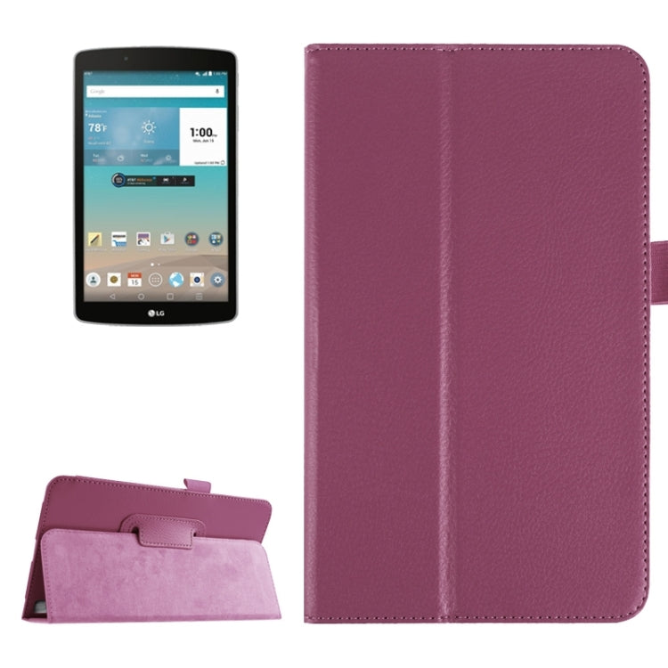Litchi Texture Horizontal Flip Leather Case with Holder for LG G Pad F 8.0