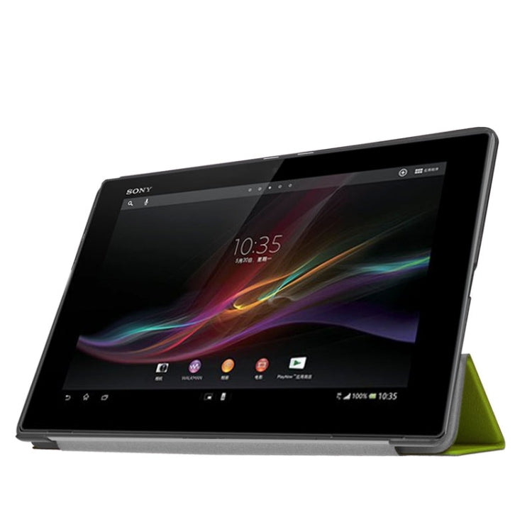 Cross Texture Horizontal Flip Leather Case with 3-folding Holder for Sony Xperia Z4 Tablet