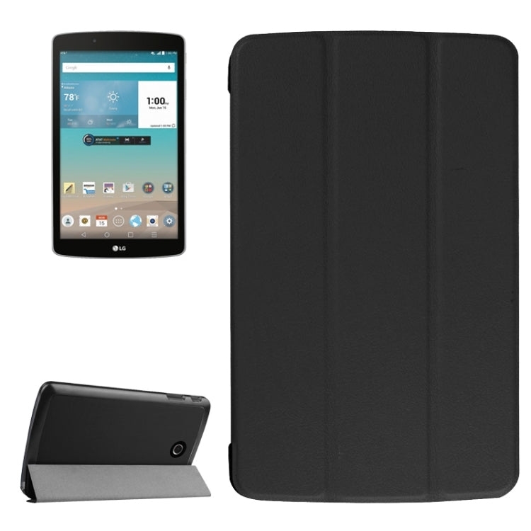 Karst Texture Horizontal Flip Leather Case with 3-folding Holder for LG G Pad F 8.0