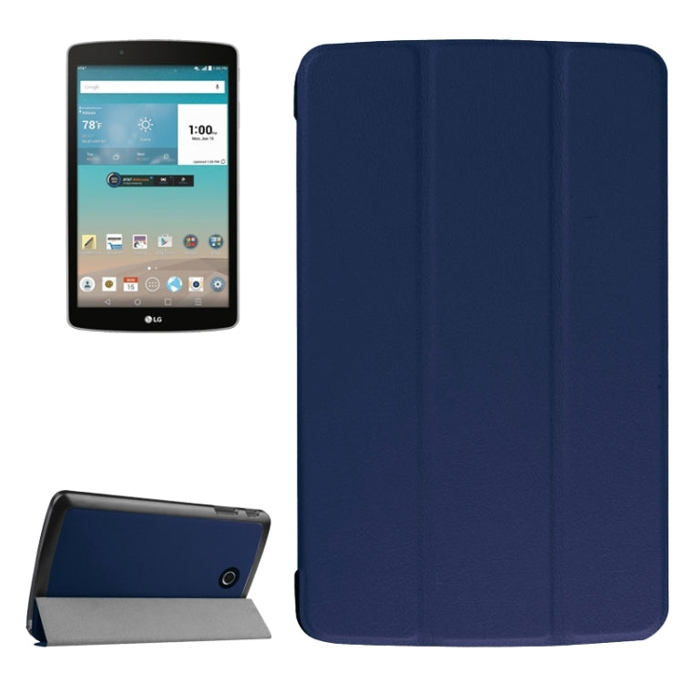 Karst Texture Horizontal Flip Leather Case with 3-folding Holder for LG G Pad F 8.0