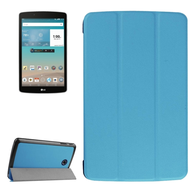Karst Texture Horizontal Flip Leather Case with 3-folding Holder for LG G Pad F 8.0
