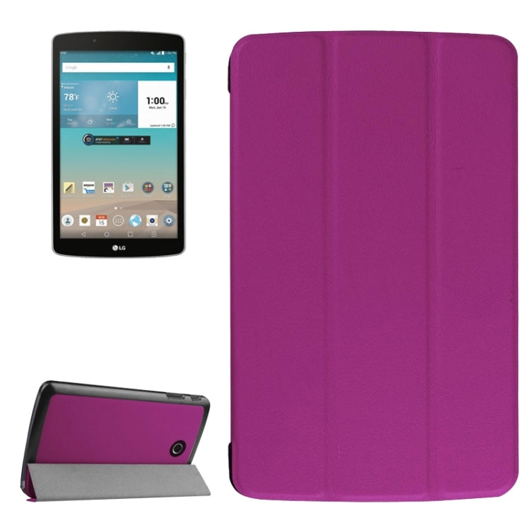 Karst Texture Horizontal Flip Leather Case with 3-folding Holder for LG G Pad F 8.0