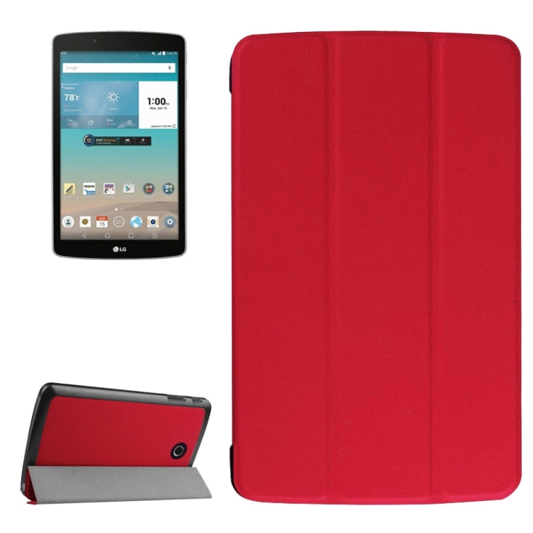 Karst Texture Horizontal Flip Leather Case with 3-folding Holder for LG G Pad F 8.0