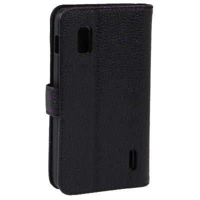 Litchi Texture Leather Case with Credit Card Slot & Holder for LG E960 Nexus 4