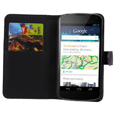 Litchi Texture Leather Case with Credit Card Slot & Holder for LG E960 Nexus 4