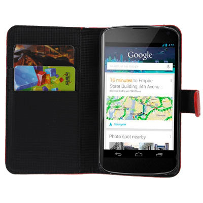 Litchi Texture Leather Case with Credit Card Slot & Holder for LG E960 Nexus 4