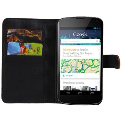 Litchi Texture Leather Case with Credit Card Slot & Holder for LG E960 Nexus 4