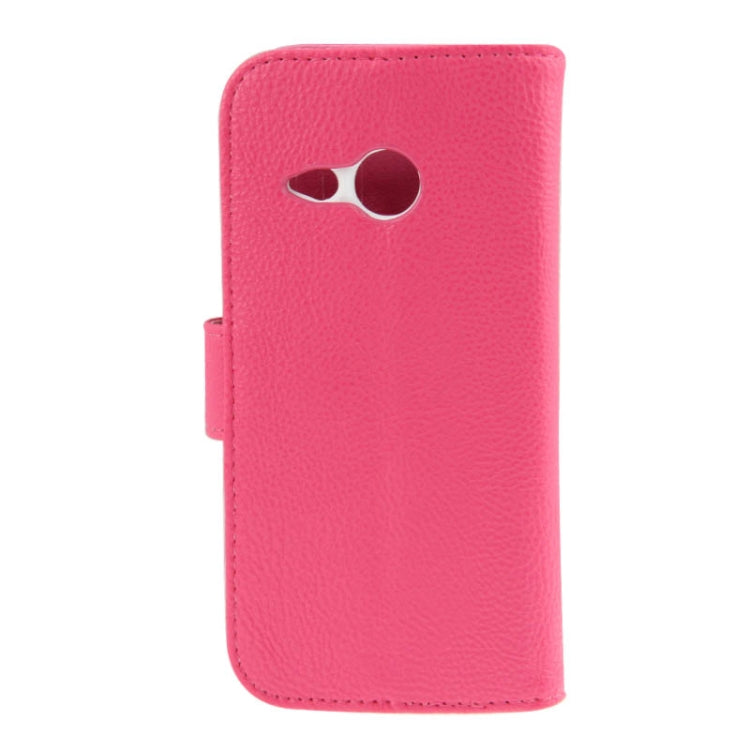 Litchi Texture Flip Leather Case with Card Slots & Holder for HTC One M8 Mini