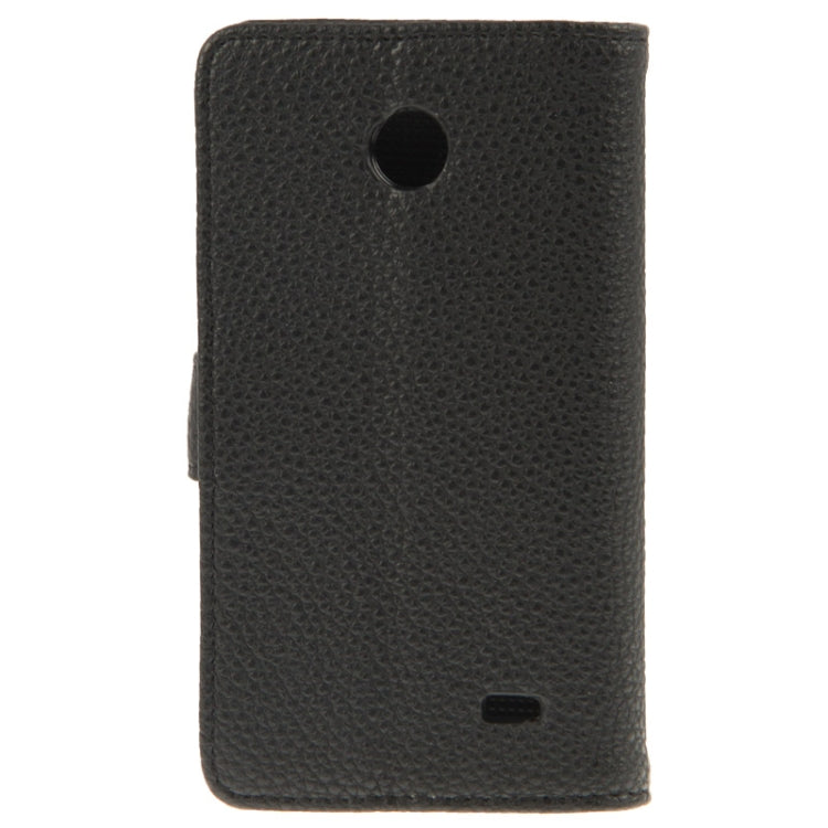 Litchi Texture Leather Case with Holder & Credit Card Slot for Nokia X