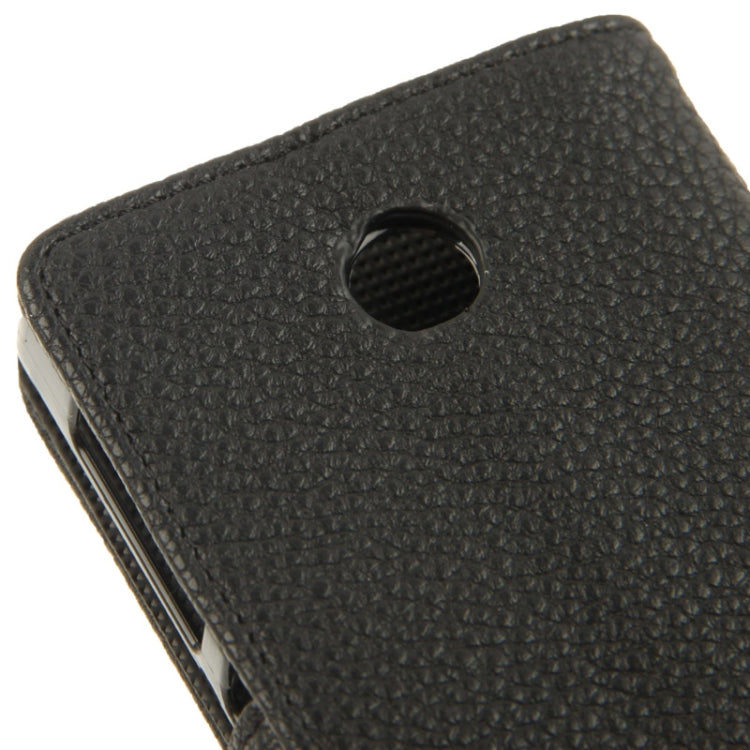 Litchi Texture Leather Case with Holder & Credit Card Slot for Nokia X