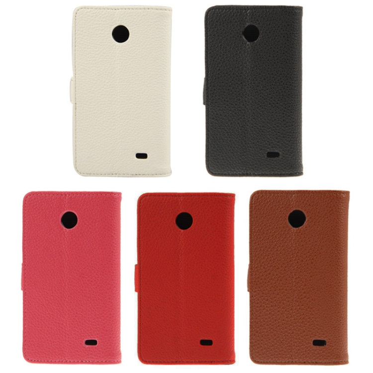 Litchi Texture Leather Case with Holder & Credit Card Slot for Nokia X