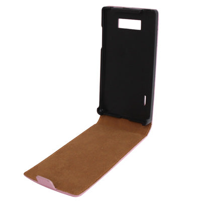 Pure Color Vertical Flip Leather Case for LG Optimus L7 / P705(Pink)
