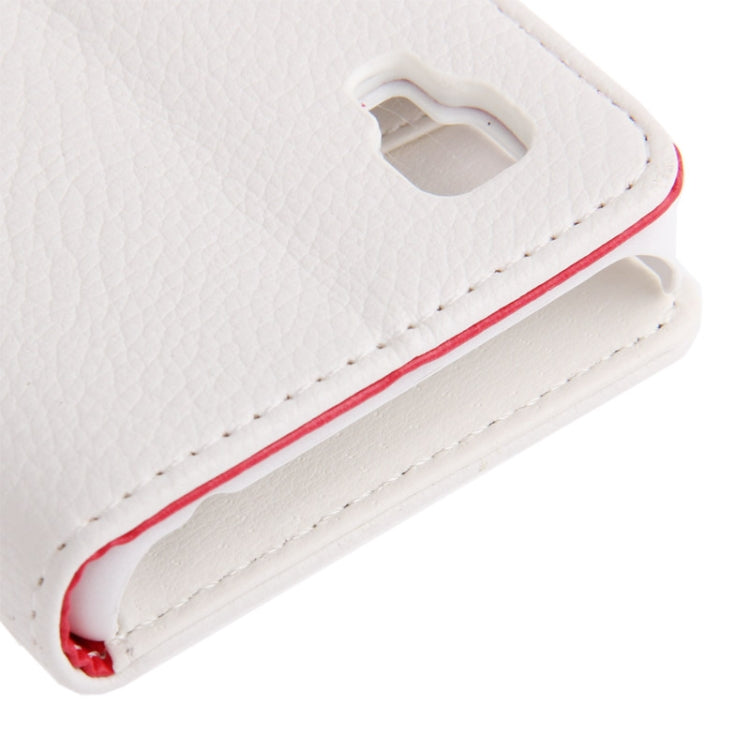 Litchi Texture Flip Leather Case with Credit Slots & Holder for LG Optimus L4 II / E440 (White)