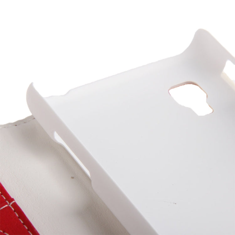 Litchi Texture Flip Leather Case with Credit Slots & Holder for LG Optimus L4 II / E440 (White)