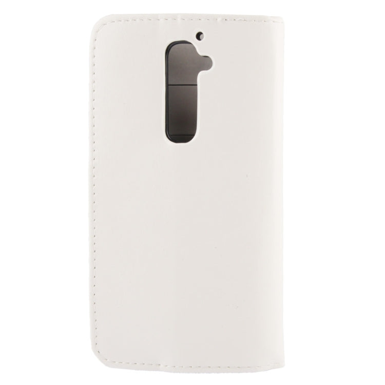 Crazy Horse Texture Leather Case with Credit Card Slot & Holder for LG Optimus G2 / D801 / F320 / F340L / LS980 (White)