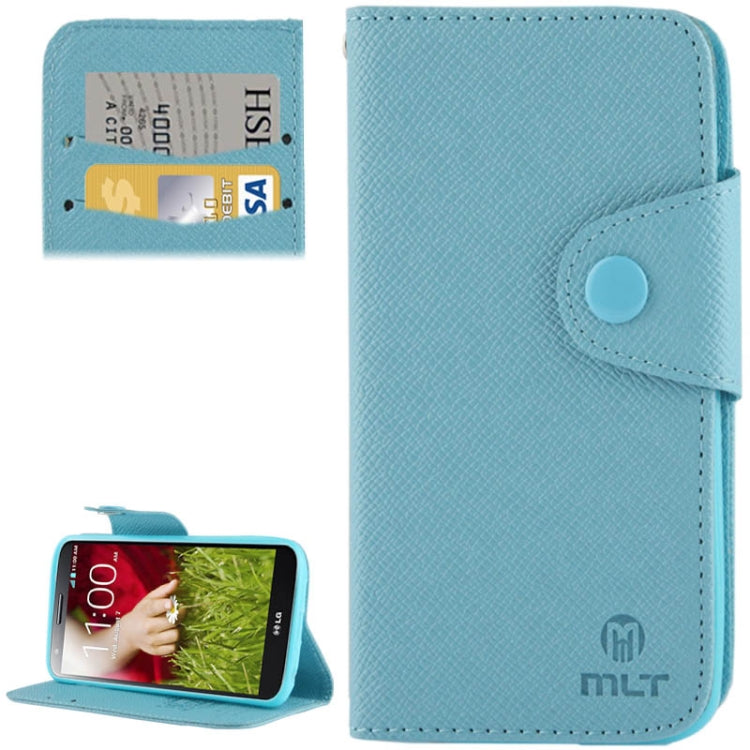 Cross Texture Leather Case with Credit Card Slot & Holder for LG Optimus G2 / D801 / F320 / F340L / LS980