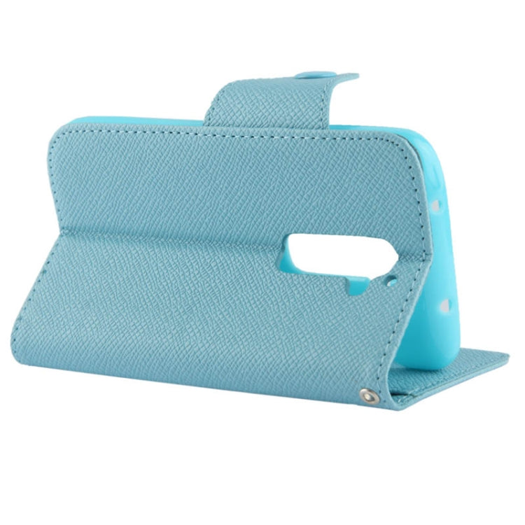 Cross Texture Leather Case with Credit Card Slot & Holder for LG Optimus G2 / D801 / F320 / F340L / LS980