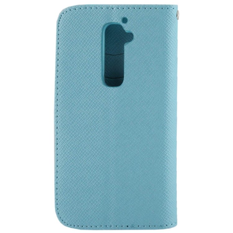 Cross Texture Leather Case with Credit Card Slot & Holder for LG Optimus G2 / D801 / F320 / F340L / LS980