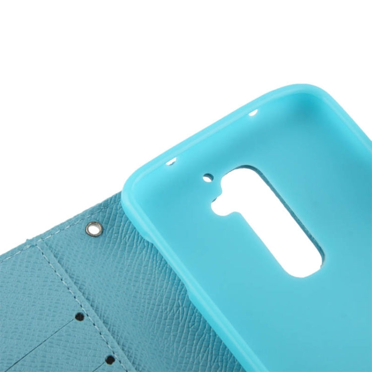 Cross Texture Leather Case with Credit Card Slot & Holder for LG Optimus G2 / D801 / F320 / F340L / LS980