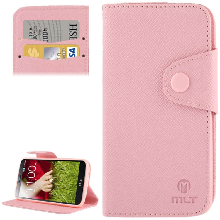 Cross Texture Leather Case with Credit Card Slot & Holder for LG Optimus G2 / D801 / F320 / F340L / LS980