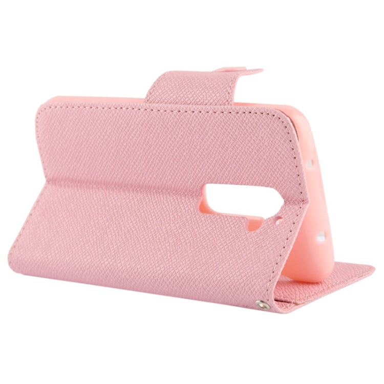 Cross Texture Leather Case with Credit Card Slot & Holder for LG Optimus G2 / D801 / F320 / F340L / LS980