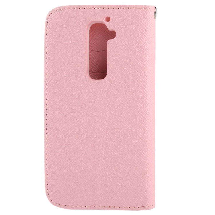 Cross Texture Leather Case with Credit Card Slot & Holder for LG Optimus G2 / D801 / F320 / F340L / LS980
