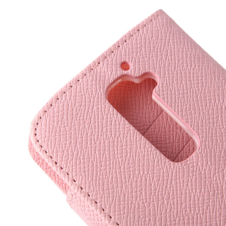 Cross Texture Leather Case with Credit Card Slot & Holder for LG Optimus G2 / D801 / F320 / F340L / LS980