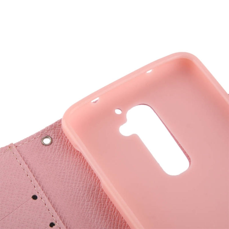 Cross Texture Leather Case with Credit Card Slot & Holder for LG Optimus G2 / D801 / F320 / F340L / LS980