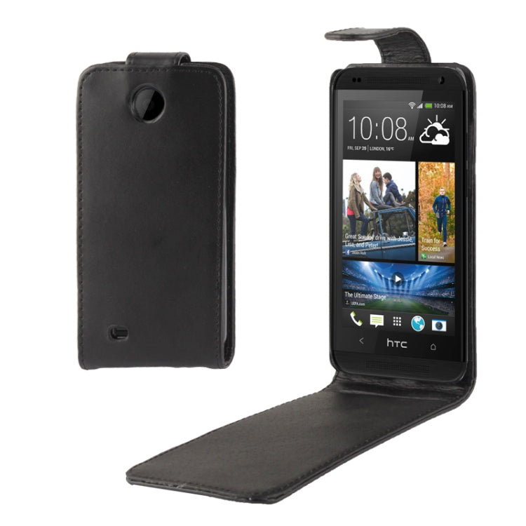 Vertical Flip Leather Case for HTC Desire 300 (Black)