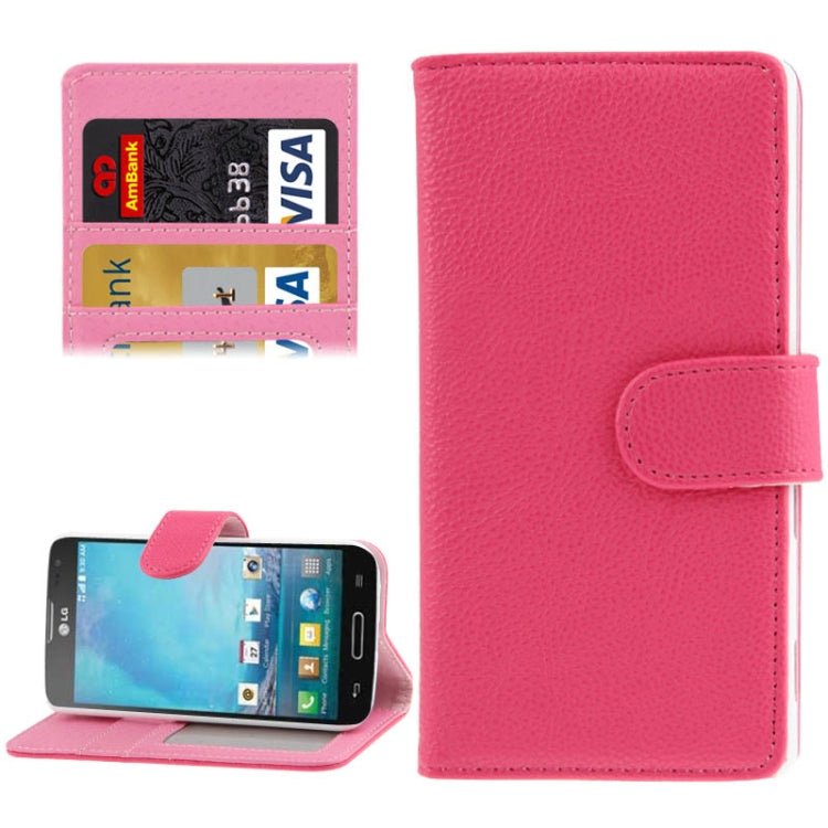 Litchi Texture Flip Leather Case with Card Slots & Holder for LG L90 / D405