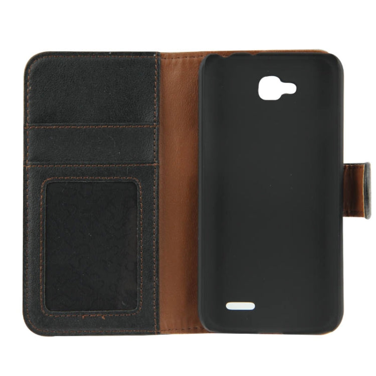 Litchi Texture Flip Leather Case with Card Slots & Holder for LG L90 / D405