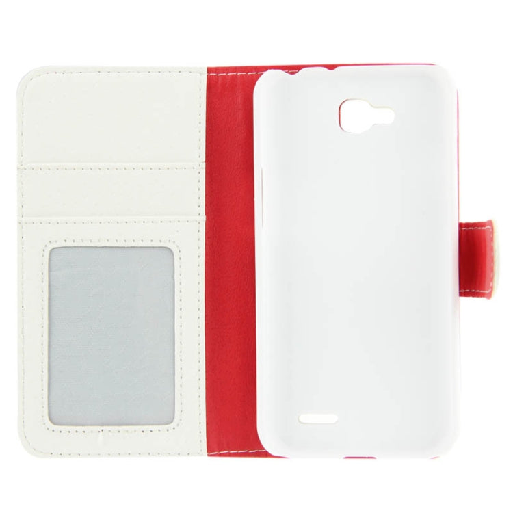 Litchi Texture Flip Leather Case with Card Slots & Holder for LG L90 / D405