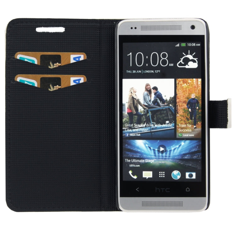 Litchi Texture Leather Case with Credit Card Slot & Holder for HTC One mini / M4