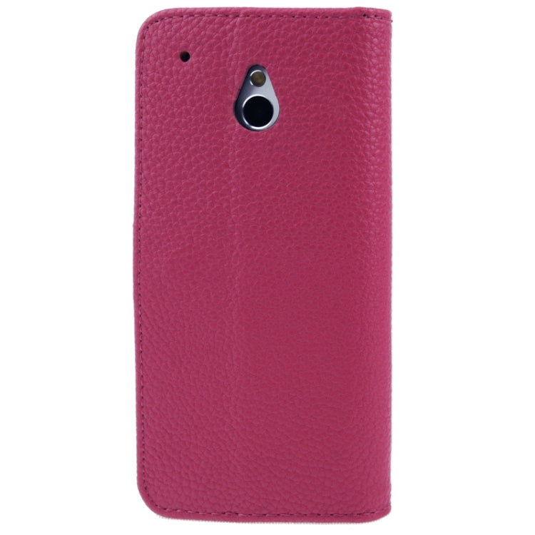 Litchi Texture Leather Case with Credit Card Slot & Holder for HTC One mini / M4