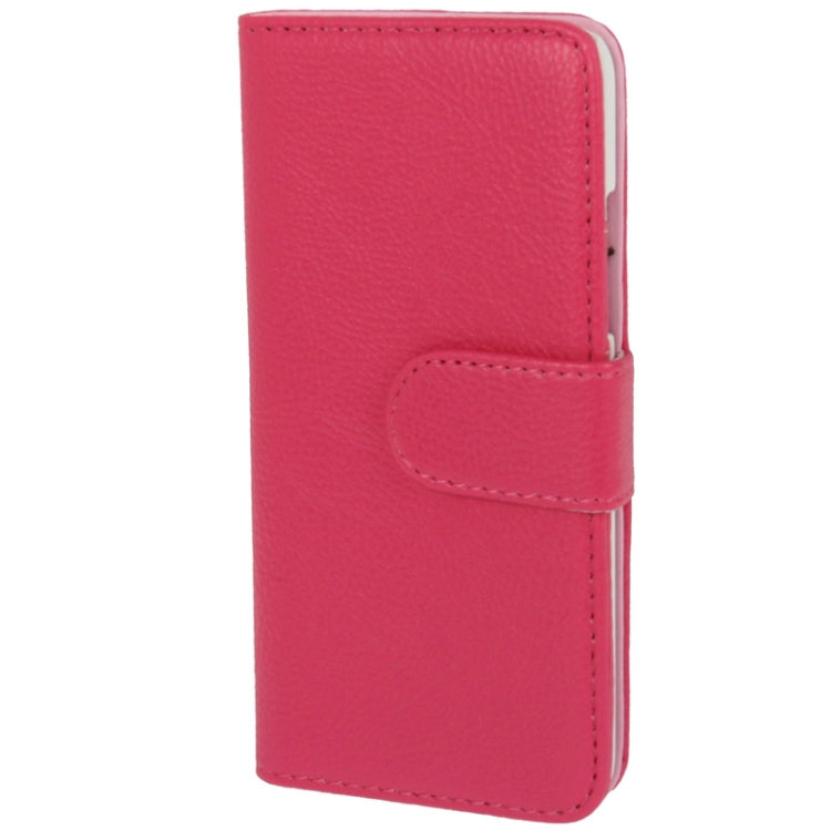 Litchi Texture Horizontal Flip Leather Case with Credit Card Slots & Holder for HTC One mini / M4