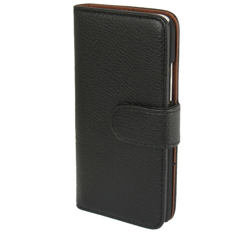 Litchi Texture Horizontal Flip Leather Case with Credit Card Slots & Holder for HTC One mini / M4