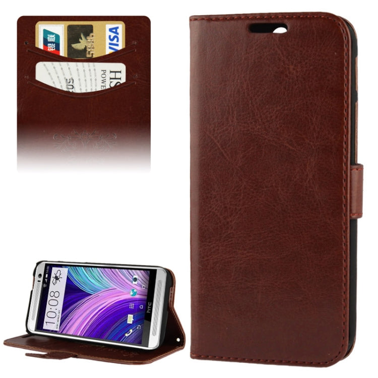 Fine Sheepskin Texture Flip Leather Case with Credit Card Slots & Holder for HTC One M8