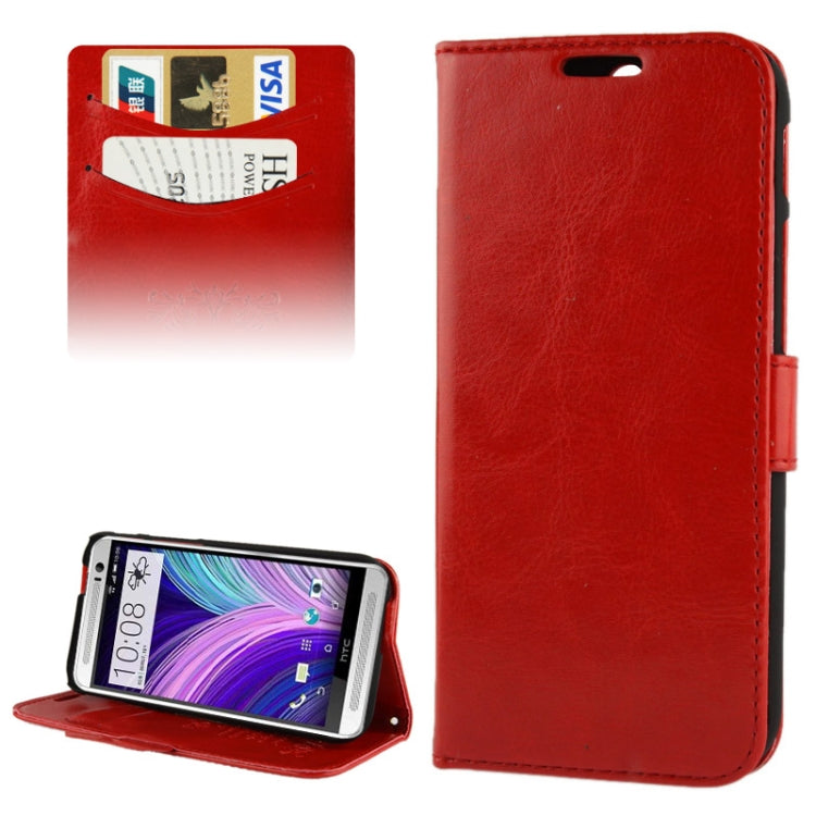 Fine Sheepskin Texture Flip Leather Case with Credit Card Slots & Holder for HTC One M8