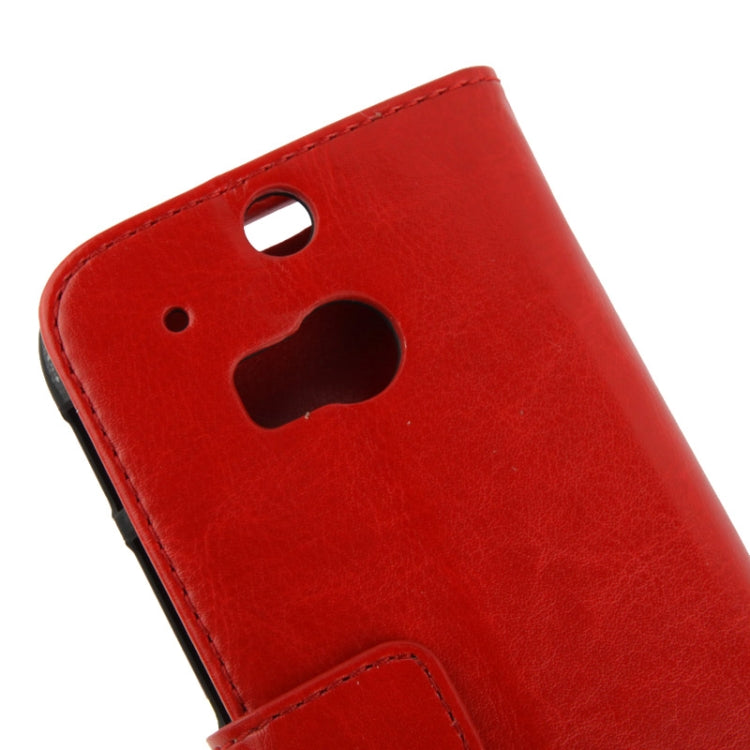 Fine Sheepskin Texture Flip Leather Case with Credit Card Slots & Holder for HTC One M8