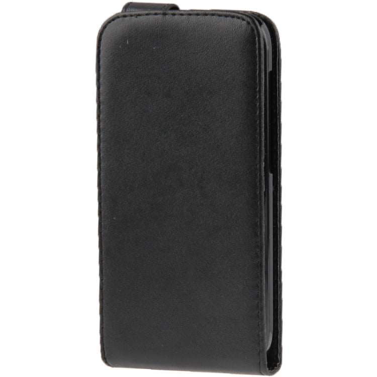 Vertical Flip Leather Case for Huawei Ascend Y600 (Black)