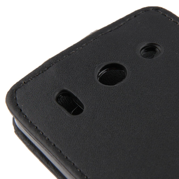 Vertical Flip Leather Case for Huawei G510 (Black)