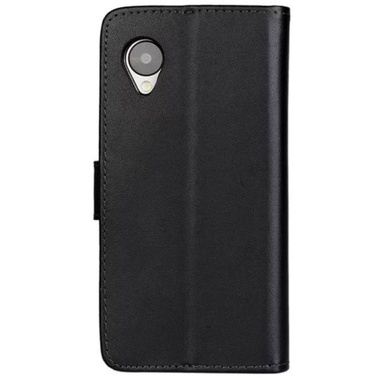 Horizontal Flip Top-grain Leather Case with Card Slots & Holder for