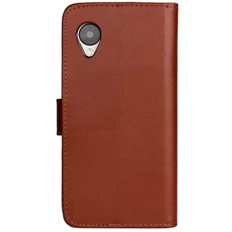 Horizontal Flip Top-grain Leather Case with Card Slots & Holder for