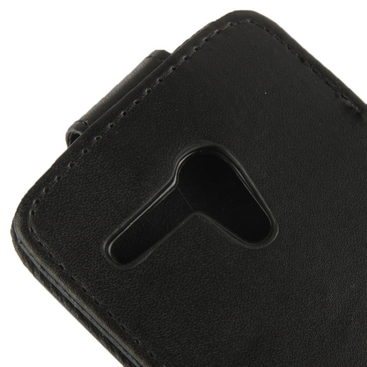 Vertical Flip Leather Case for MOTO G (Black)