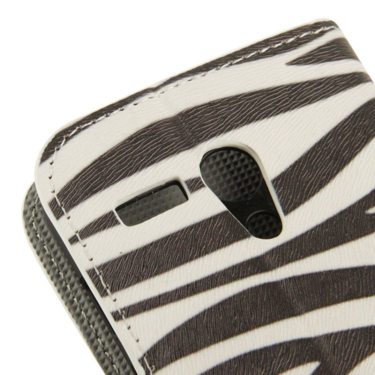 Zebra Pattern Leather Case with Credit Card Slots & Holder for Motorola G / XT937C / XT1028 / XT1031(Black)