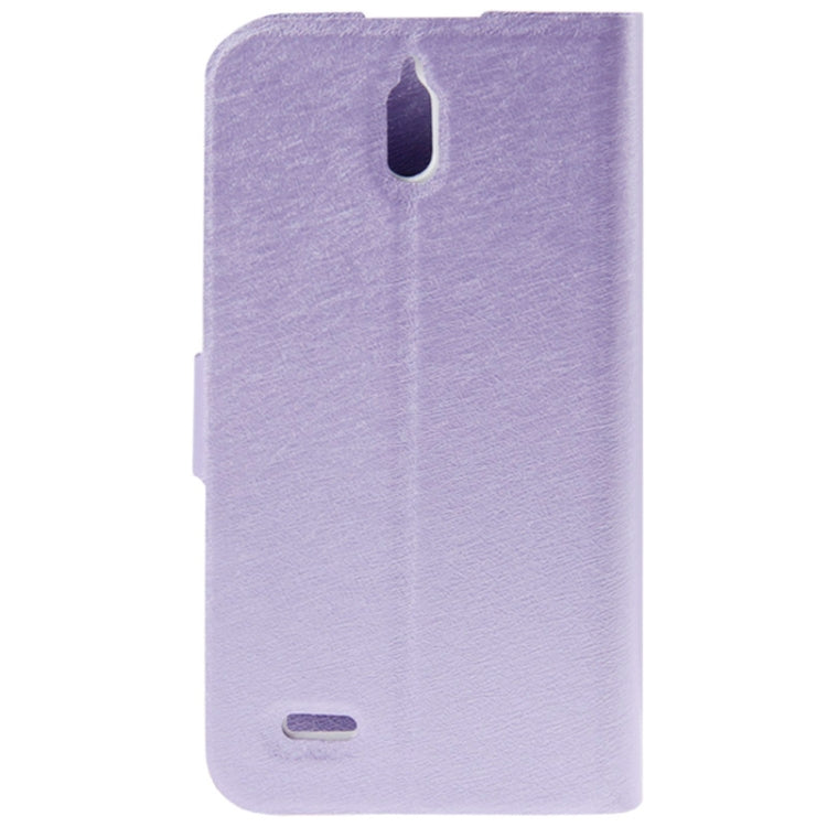 Hairline Texture Flip Leather Case with Credit Card Slots & Holder for Huawei G610