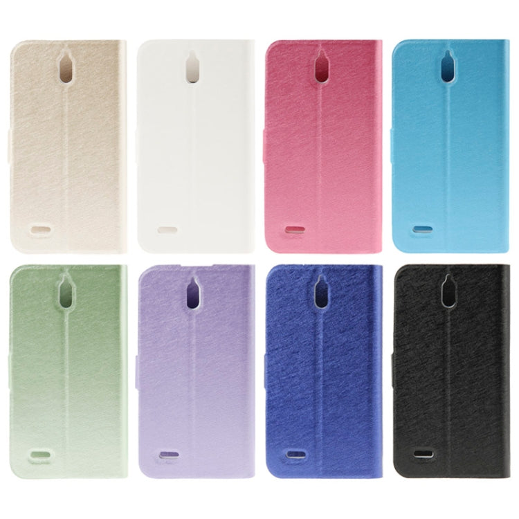 Hairline Texture Flip Leather Case with Credit Card Slots & Holder for Huawei G610