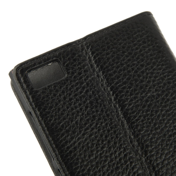 Litchi Texture Flip Top-grain Genuine Leather Case with Holder for Xiaomi MI3